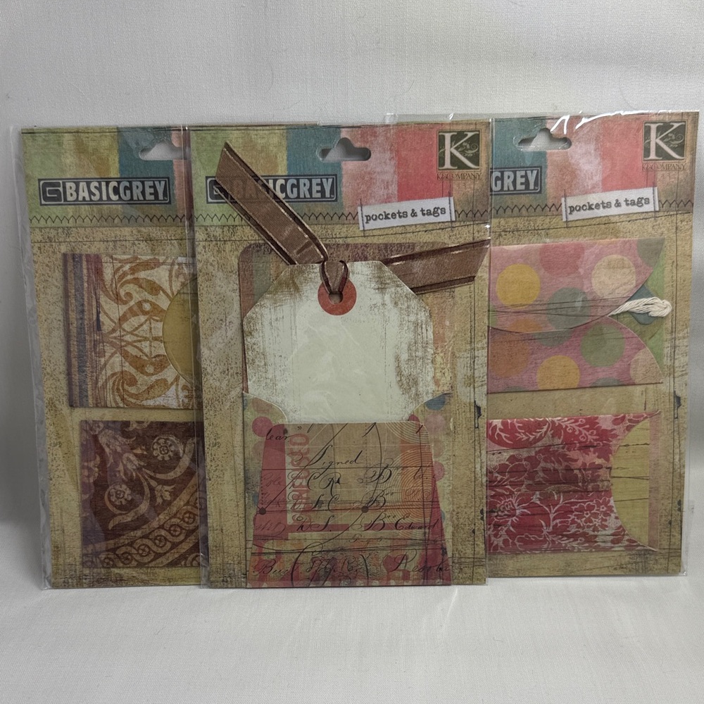 BasicGrey Pockets & Tags Set -3 sets